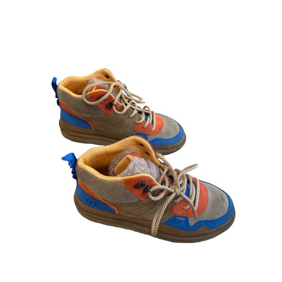 Ugg Highland Hi Boys Colorblock Leather Ankle Boots Size 5 SKU 8409 - Picture 4 of 14